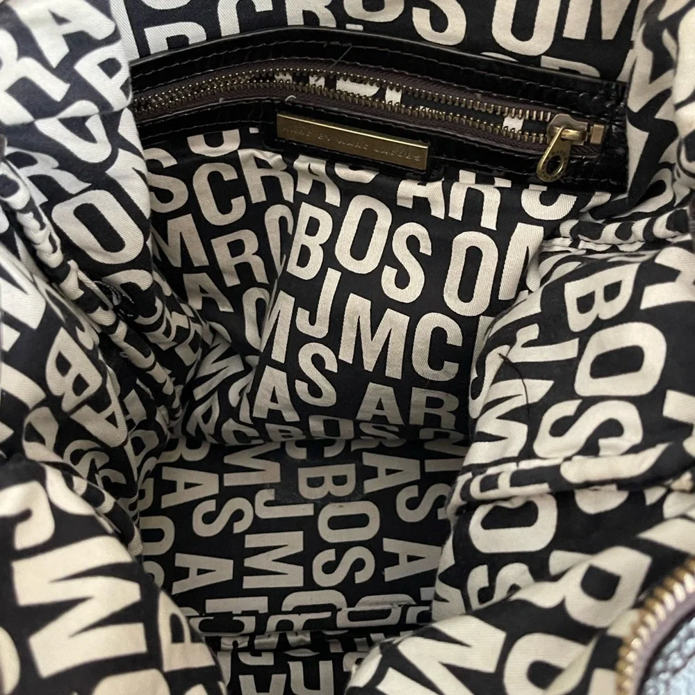 Marc by Marc Jacobs Black Patent Leather Backpack Tote